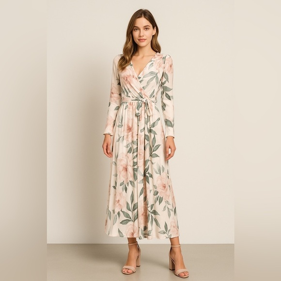 504- En Focus Studio Women’s Floral Maxi Dress Size M NWT - Picture 1 of 7